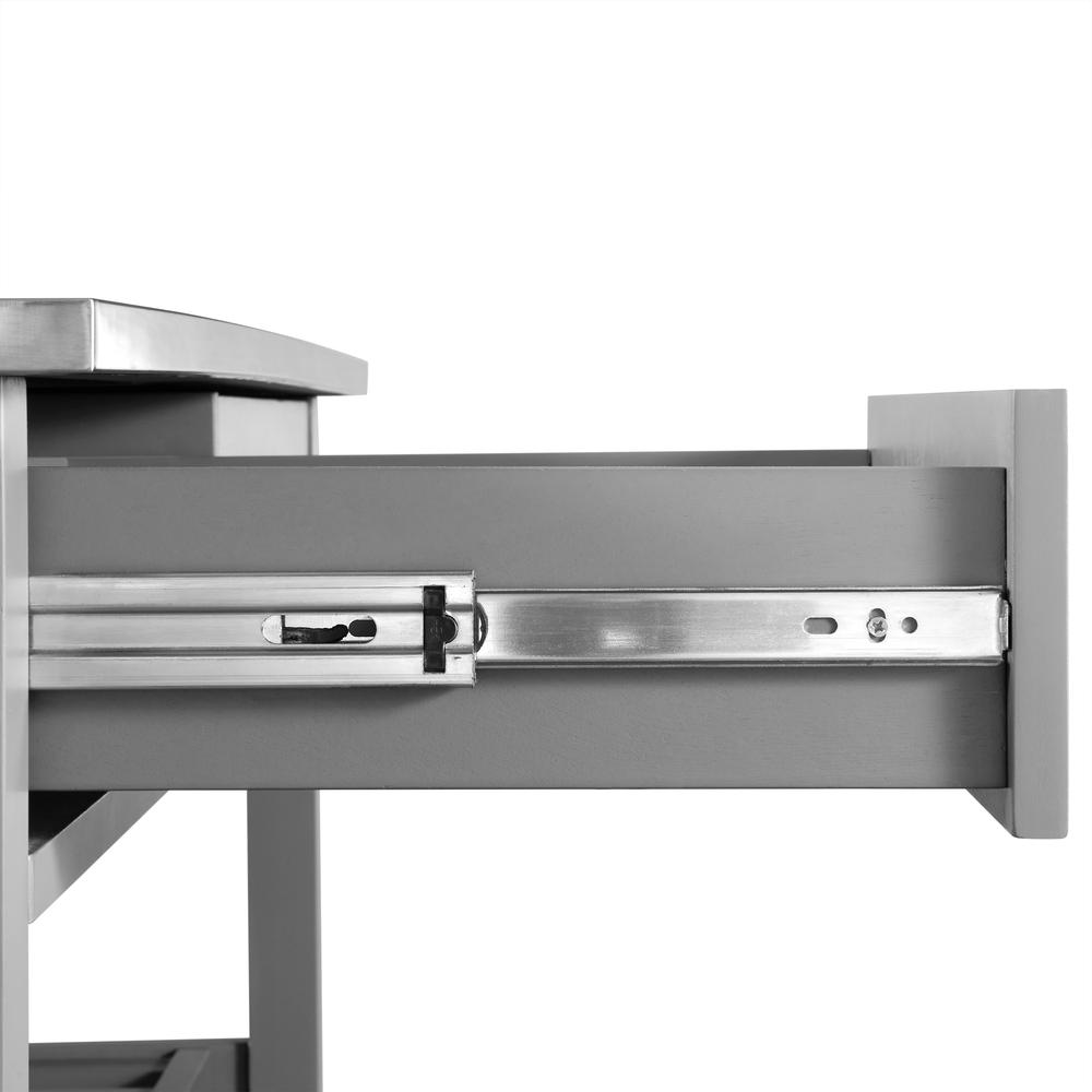 Chloe Stainless Steel Top Kitchen Island/Cart. Picture 15