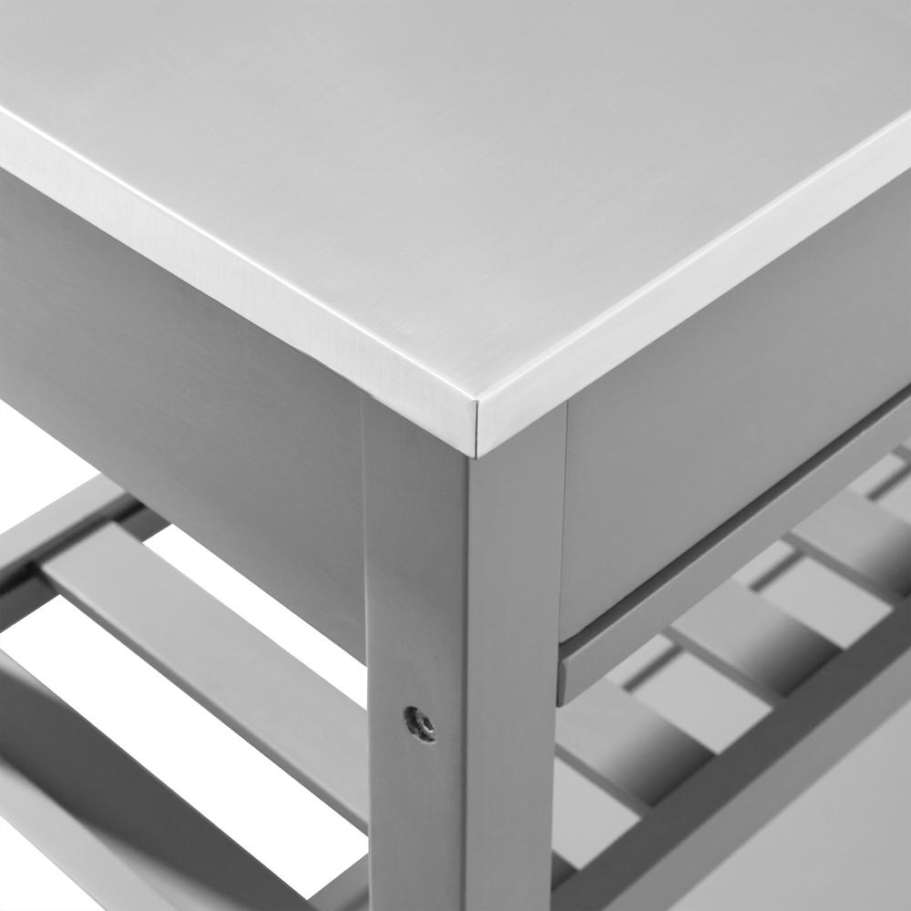 Chloe Stainless Steel Top Kitchen Island/Cart. Picture 7