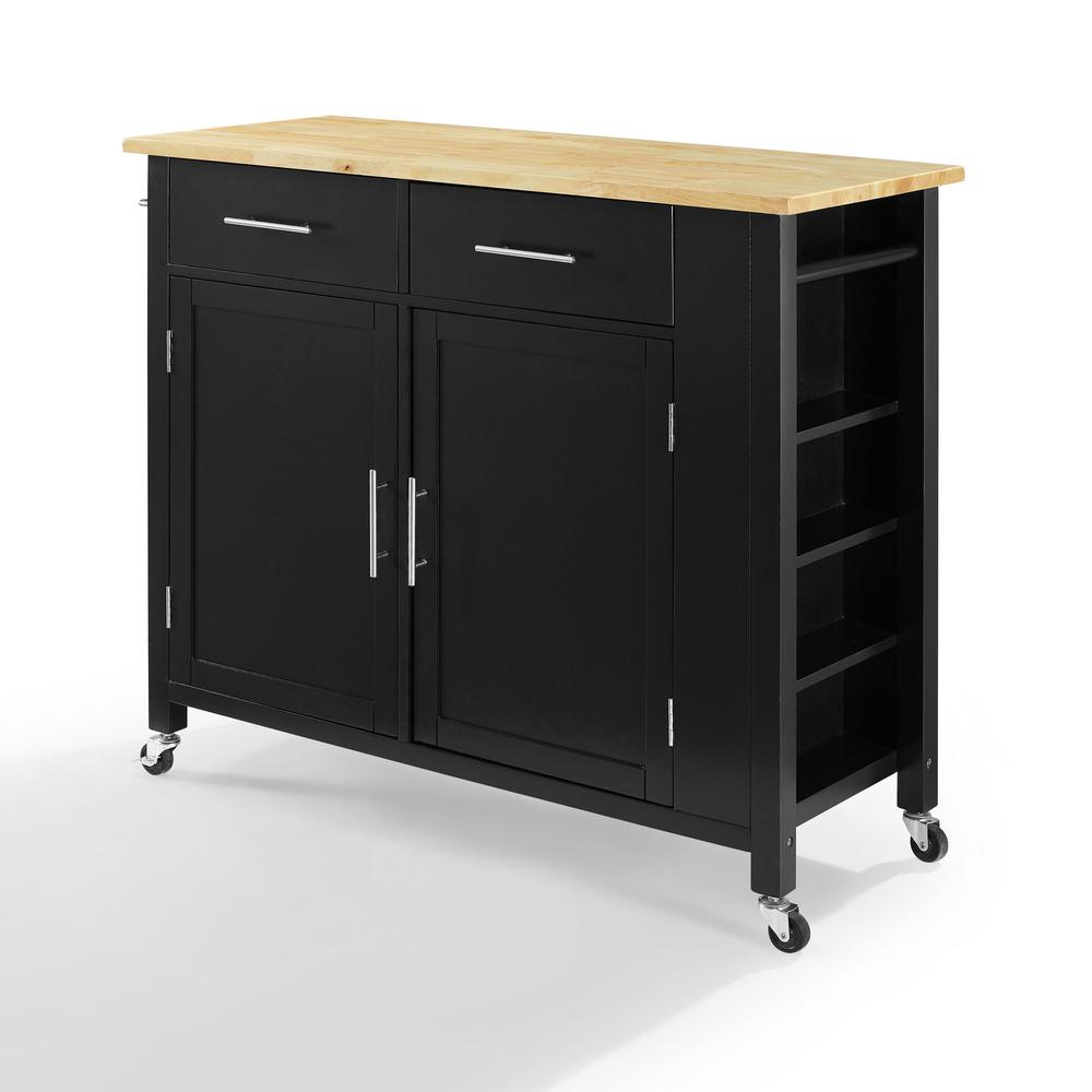 Savannah Wood Top Full-Size Kitchen Island/Cart. Picture 1