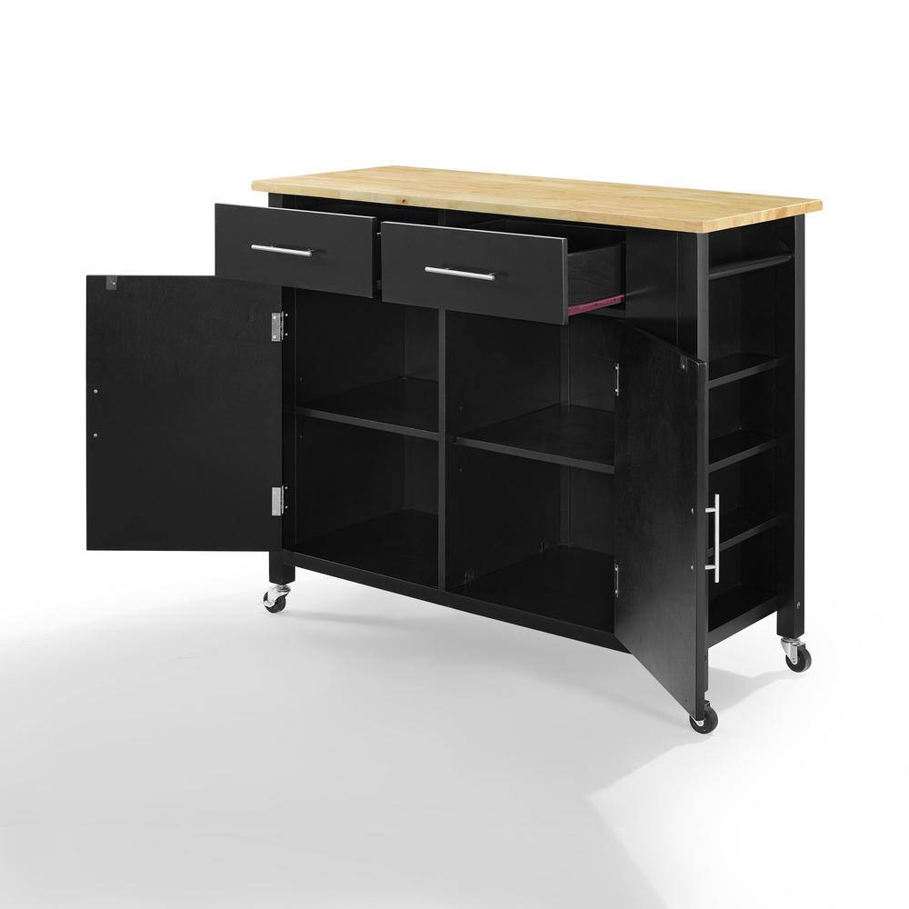 Savannah Wood Top Full-Size Kitchen Island/Cart. Picture 3