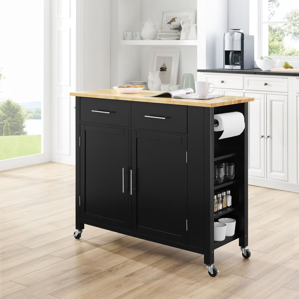 Savannah Wood Top Full-Size Kitchen Island/Cart. Picture 5