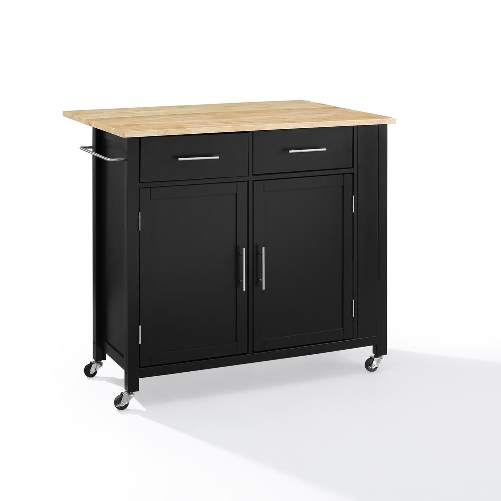 Savannah Wood Top Drop Leaf Kitchen Island/Cart. Picture 8