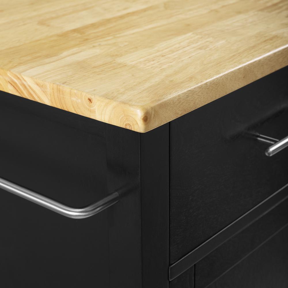 Savannah Wood Top Drop Leaf Kitchen Island/Cart. Picture 18