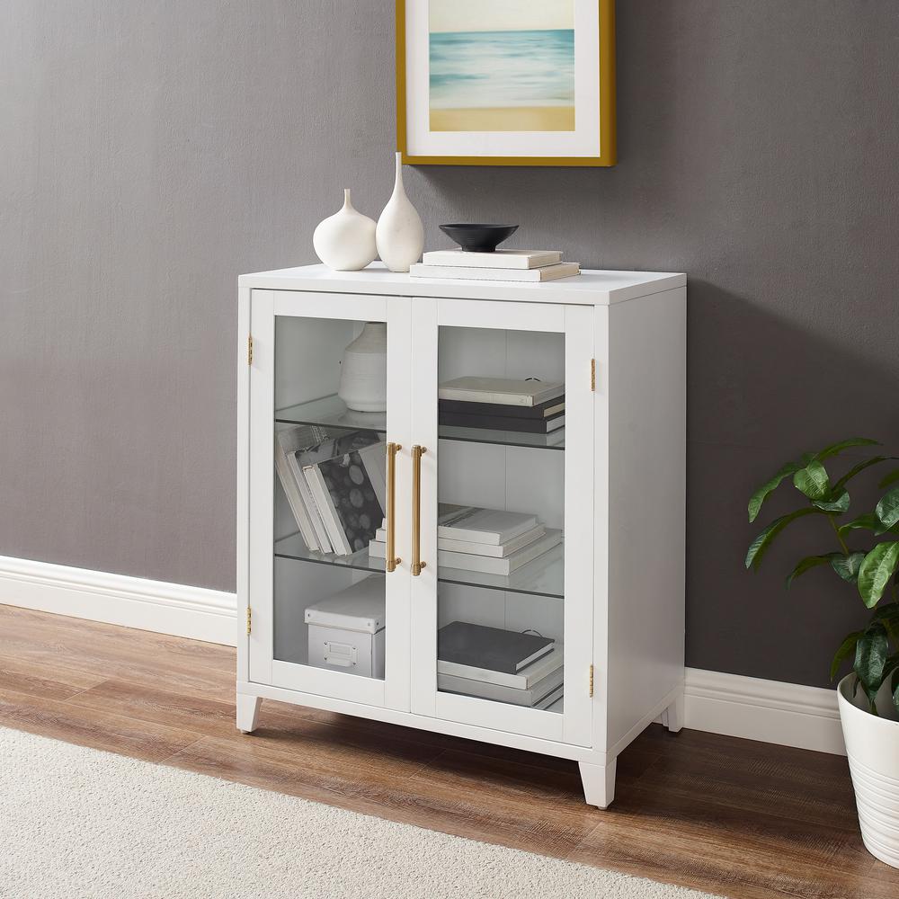 Roarke Stackable Glass Door Kitchen Pantry Storage Cabinet. Picture 12