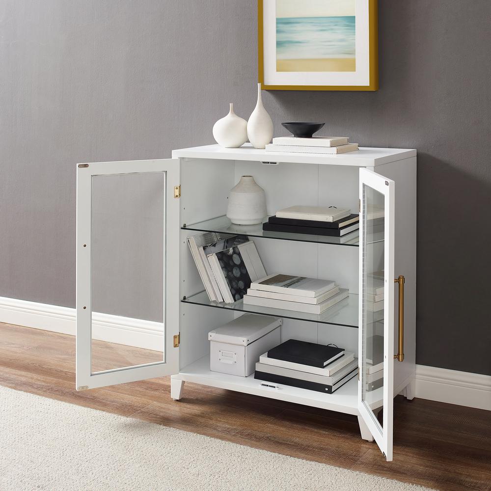 Roarke Stackable Glass Door Kitchen Pantry Storage Cabinet. Picture 14