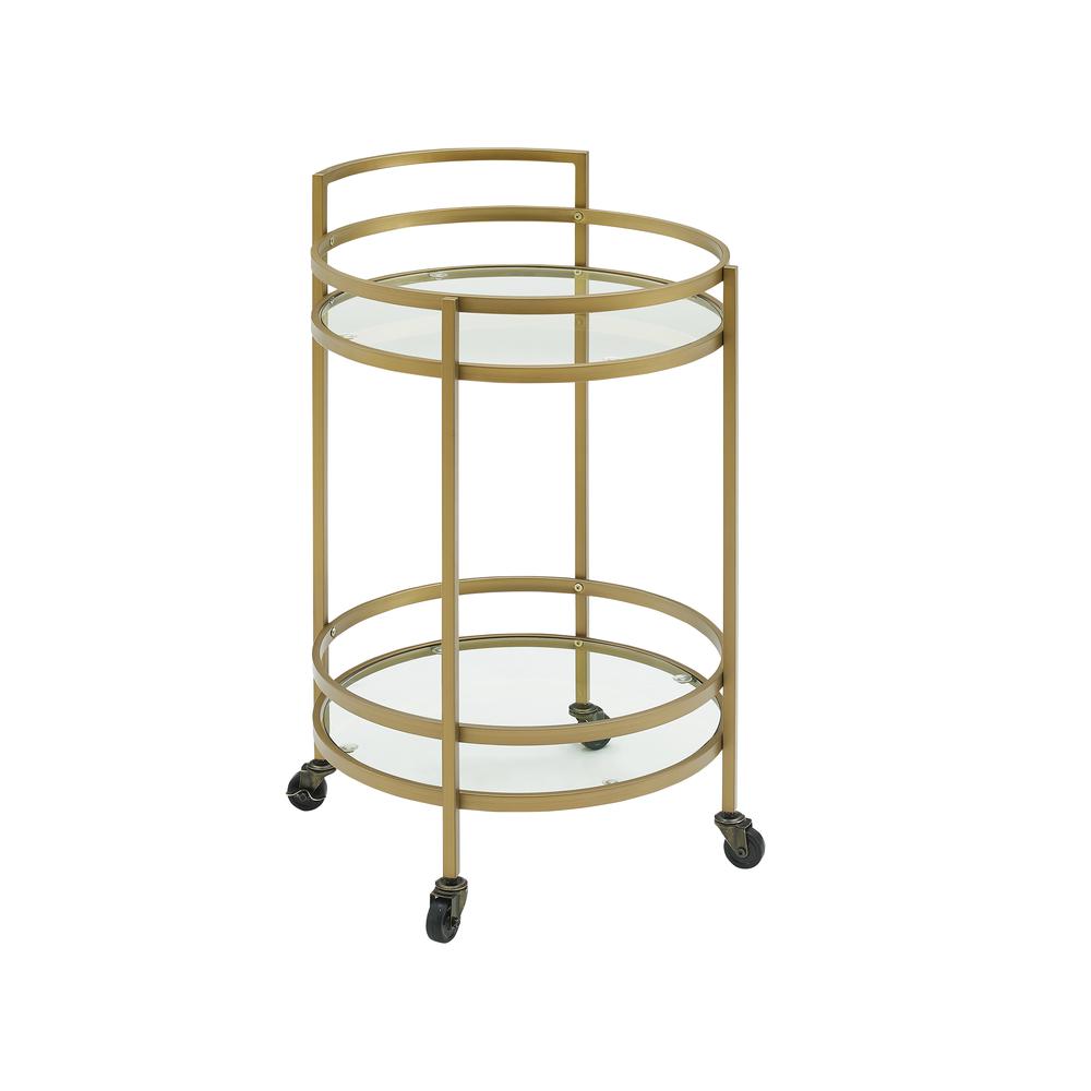 Bailey Round Rolling Bar Cart. Picture 10