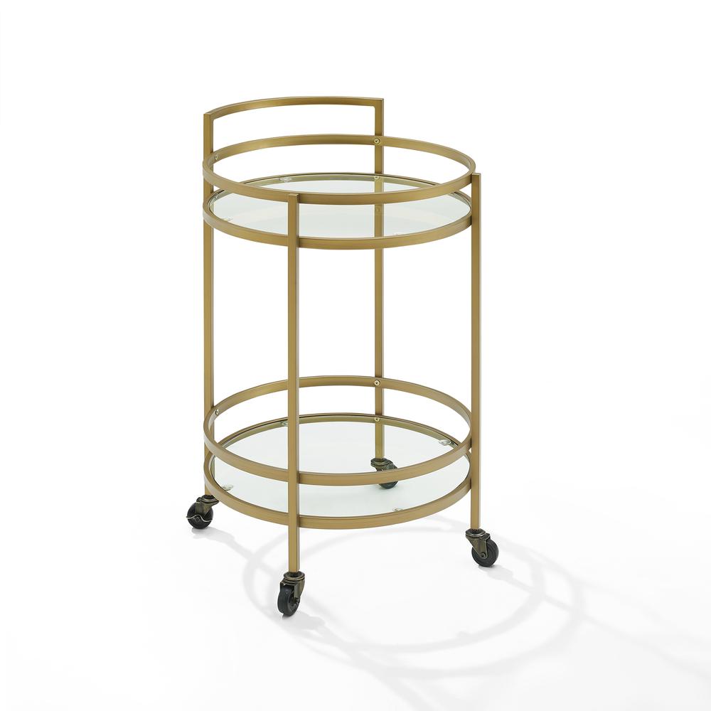 Bailey Round Rolling Bar Cart. Picture 9