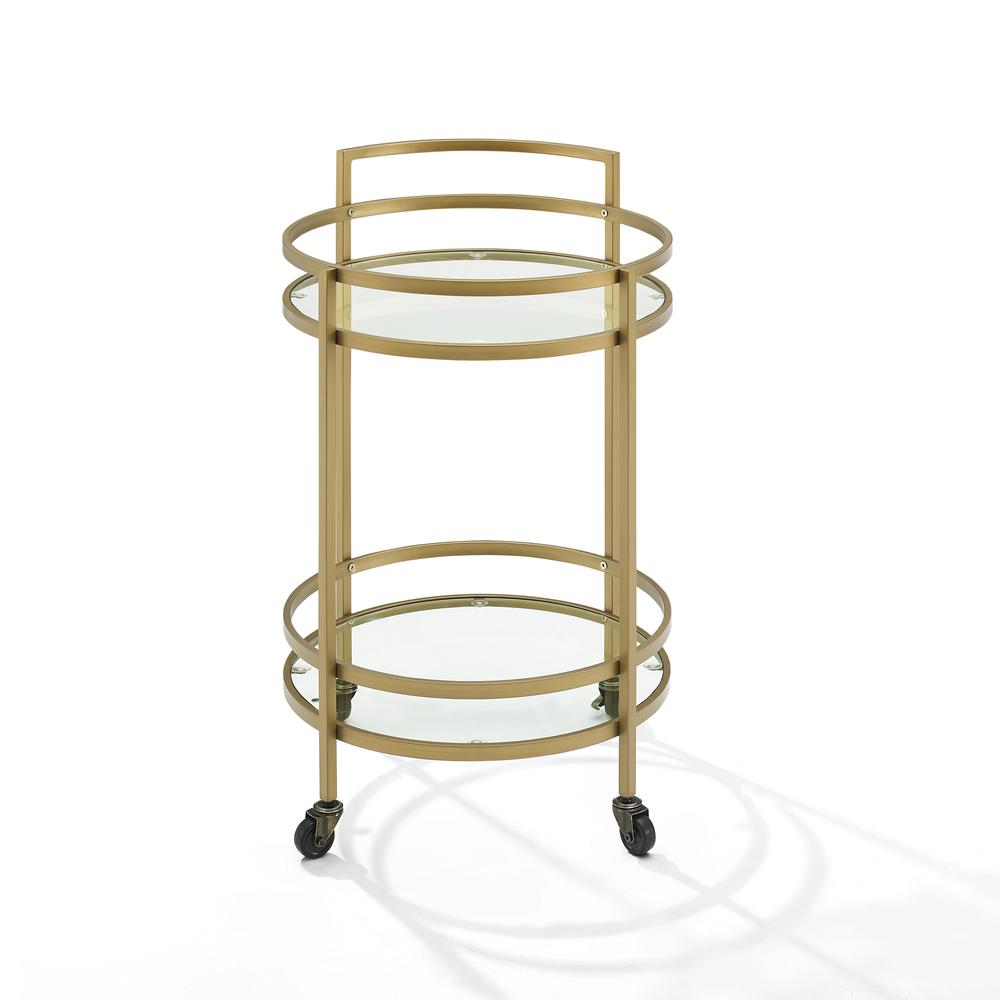 Bailey Round Rolling Bar Cart. Picture 2