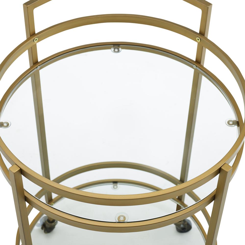 Bailey Round Rolling Bar Cart. Picture 6