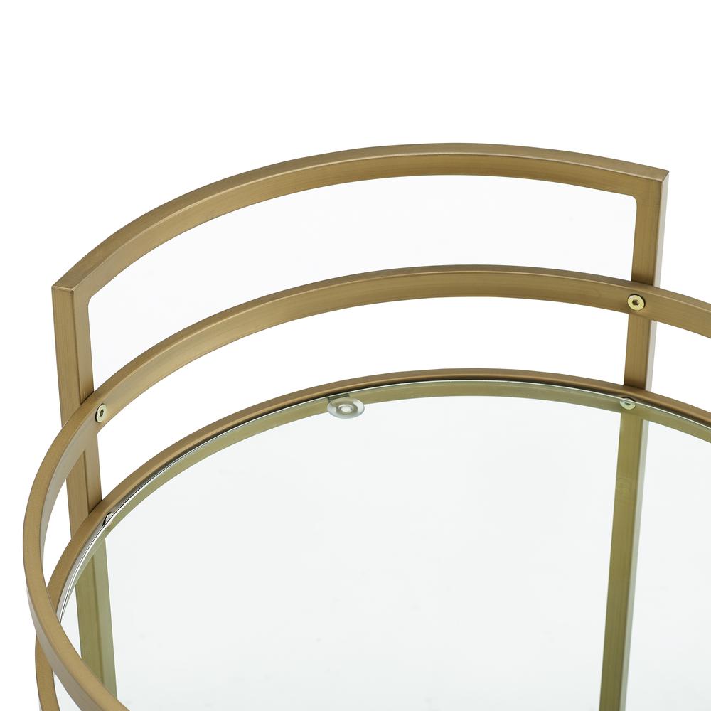 Bailey Round Rolling Bar Cart. Picture 4