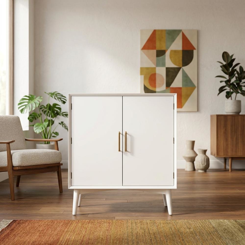 Black bar cabinet with anti-tip hardware and ample storage space. Picture 3