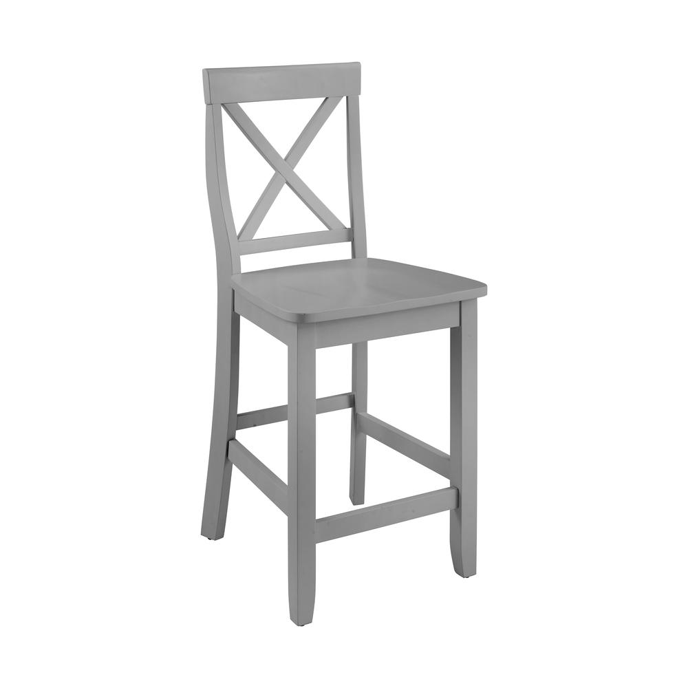 X-Back 2-Piece Counter Height Bar Stool Set - 2 Stools. Picture 1