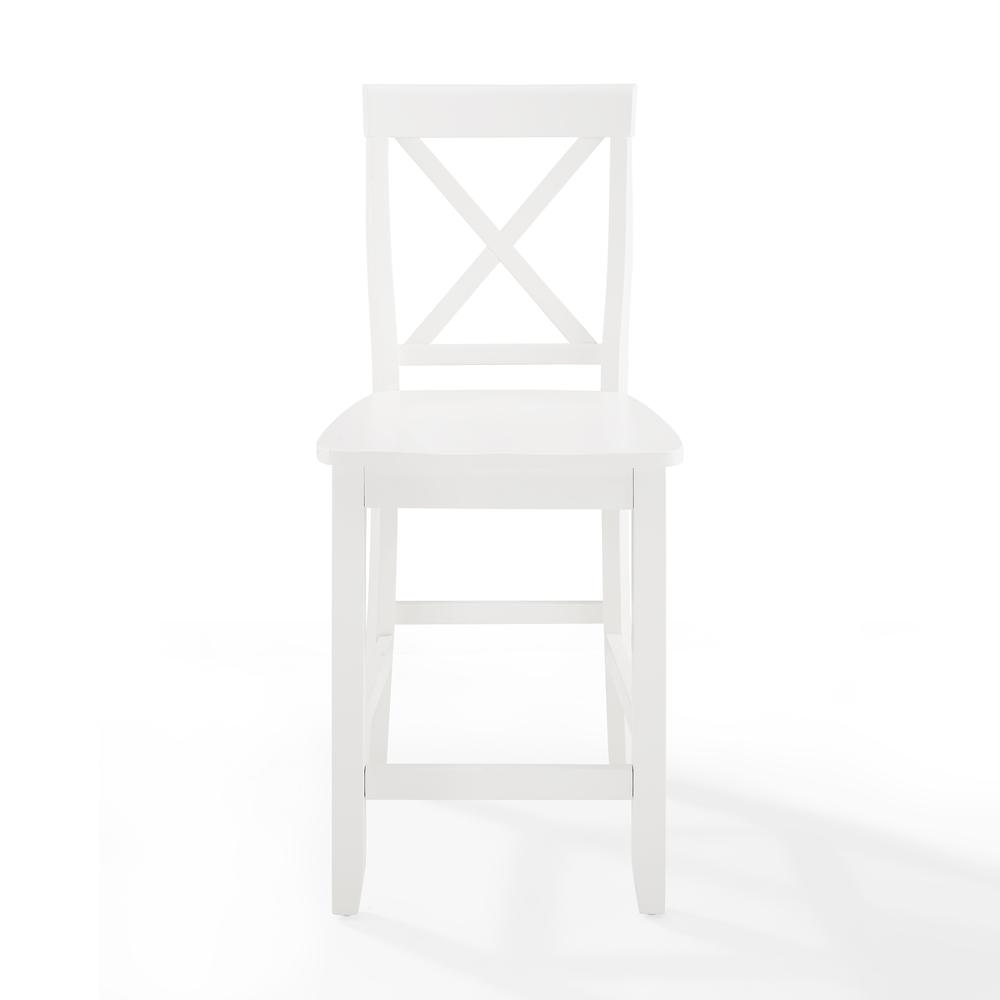 X-Back 2-Piece Counter Height Bar Stool Set - 2 Stools. Picture 6