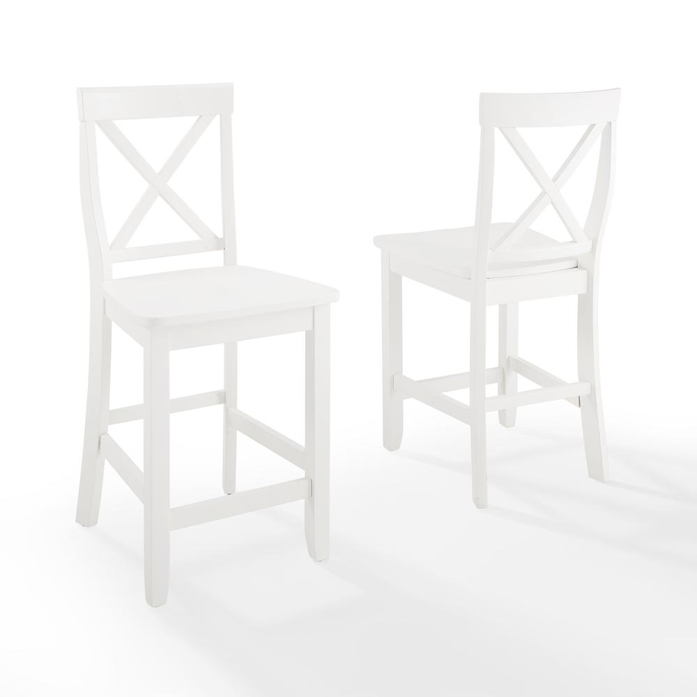 X-Back 2-Piece Counter Height Bar Stool Set - 2 Stools. Picture 1