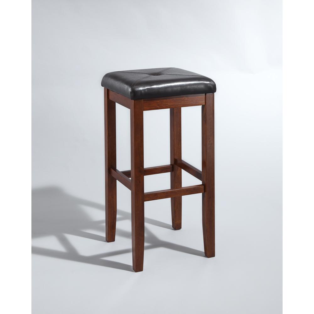 Upholstered Square Seat 2-Piece Bar Stool Set. Picture 1