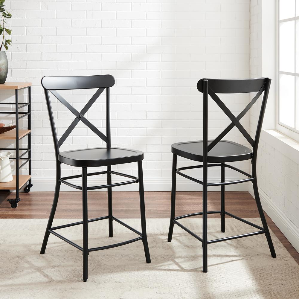 Camille 2-Piece Counter Height Bar Stool Set - 2 Stools. Picture 1