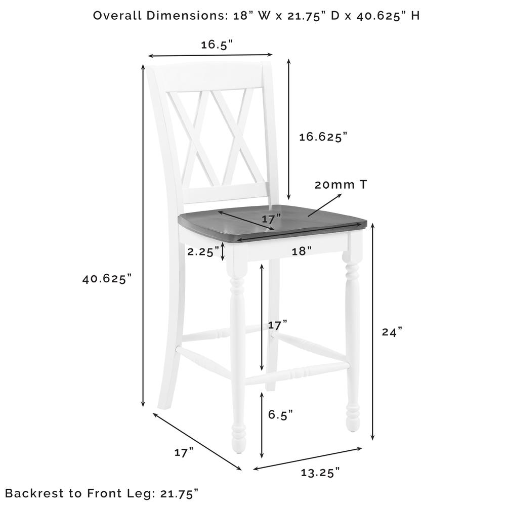 Shelby 2-Piece Counter Height Bar Stool Set. Picture 12