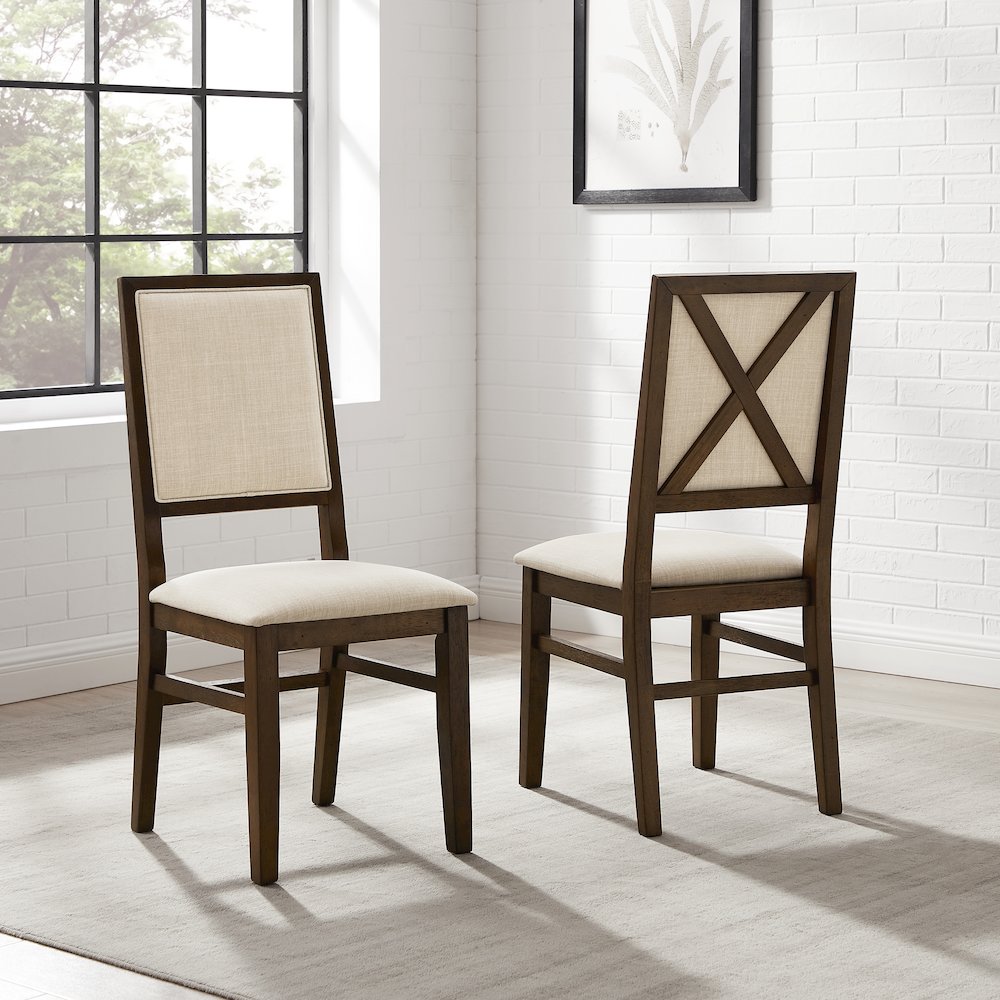 Joanna 2-Piece Upholstered Back Dining Chair Set - 2 Upholstered Chairs. Picture 3