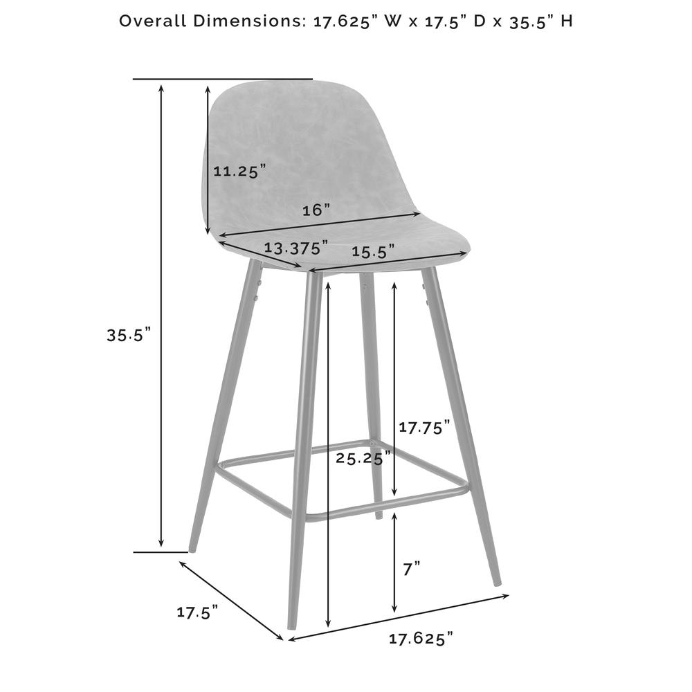 Weston 2-Piece Counter Height Bar Stool Set. Picture 10
