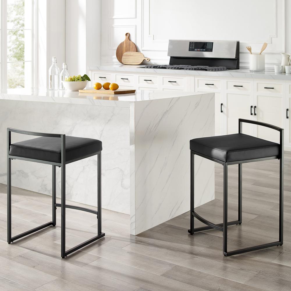 Harlowe 2-Piece Counter Height Bar Stool Set. Picture 6