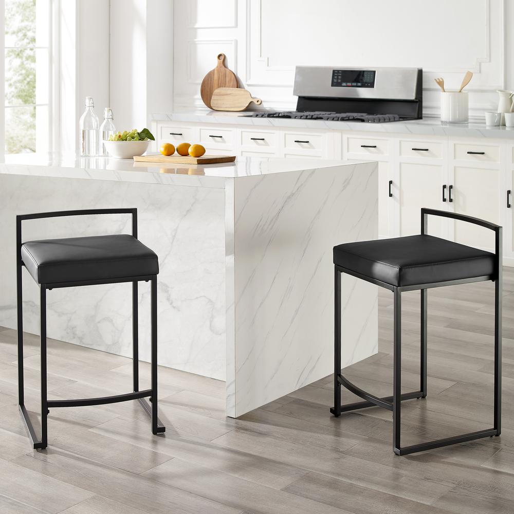 Harlowe 2-Piece Counter Height Bar Stool Set. Picture 7