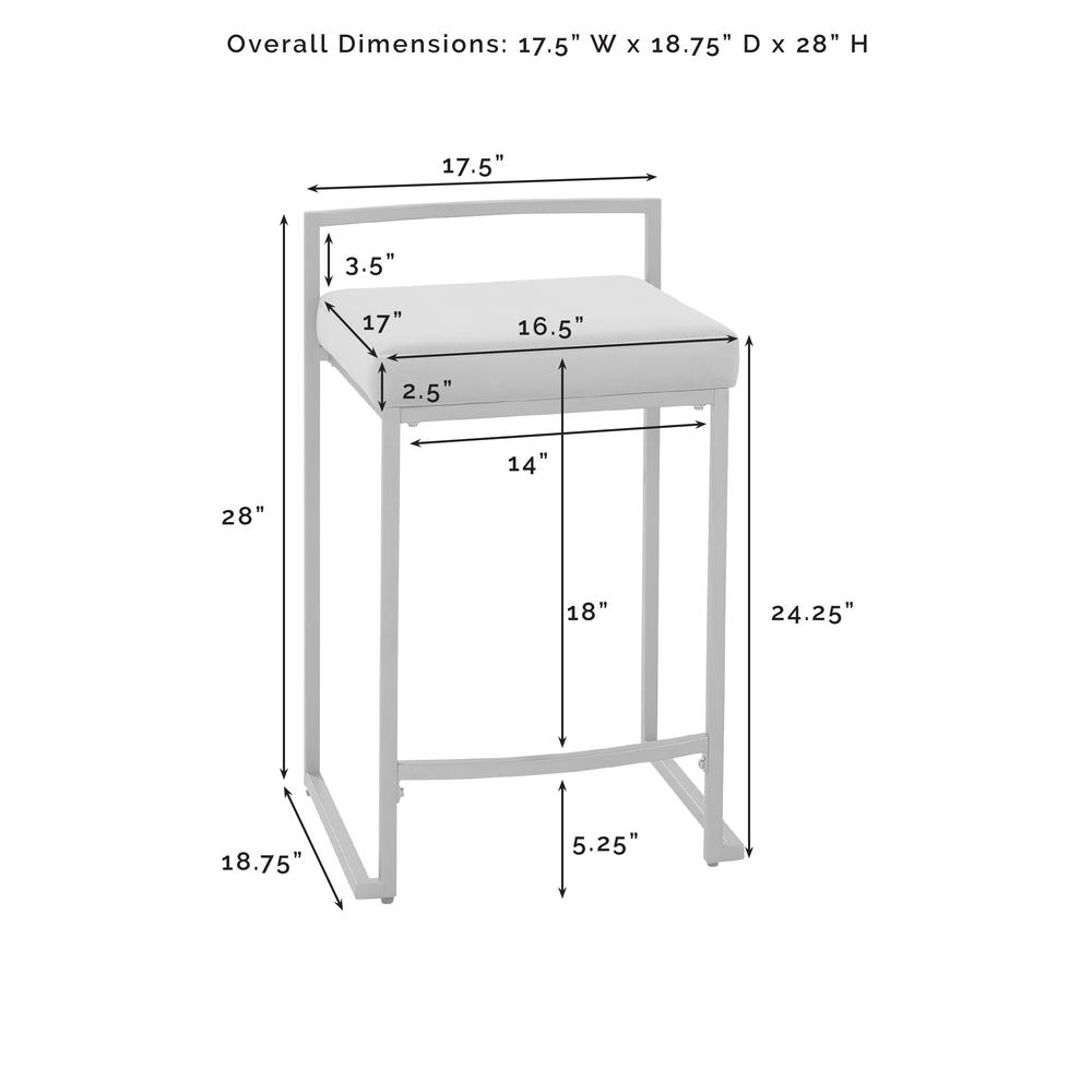Harlowe 2-Piece Counter Height Bar Stool Set. Picture 3