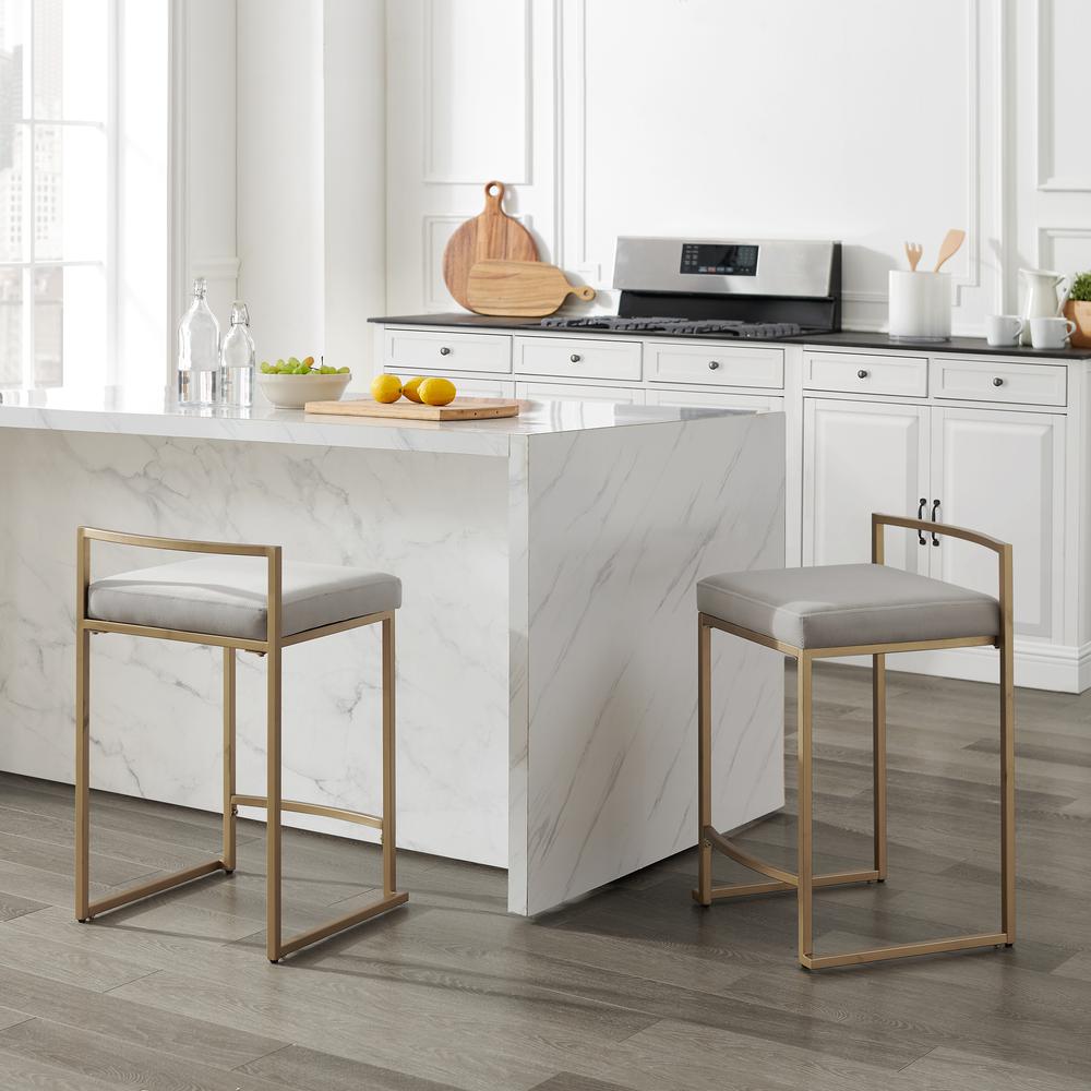 Harlowe 2-Piece Counter Height Bar Stool Set. Picture 2