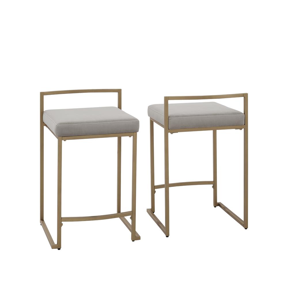 Harlowe 2-Piece Counter Height Bar Stool Set. Picture 1