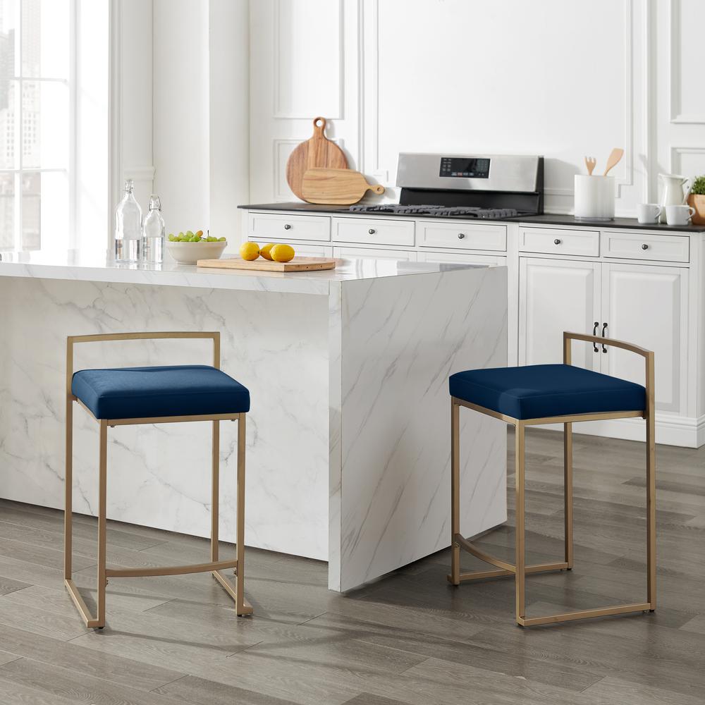 Harlowe 2-Piece Counter Height Bar Stool Set. Picture 3