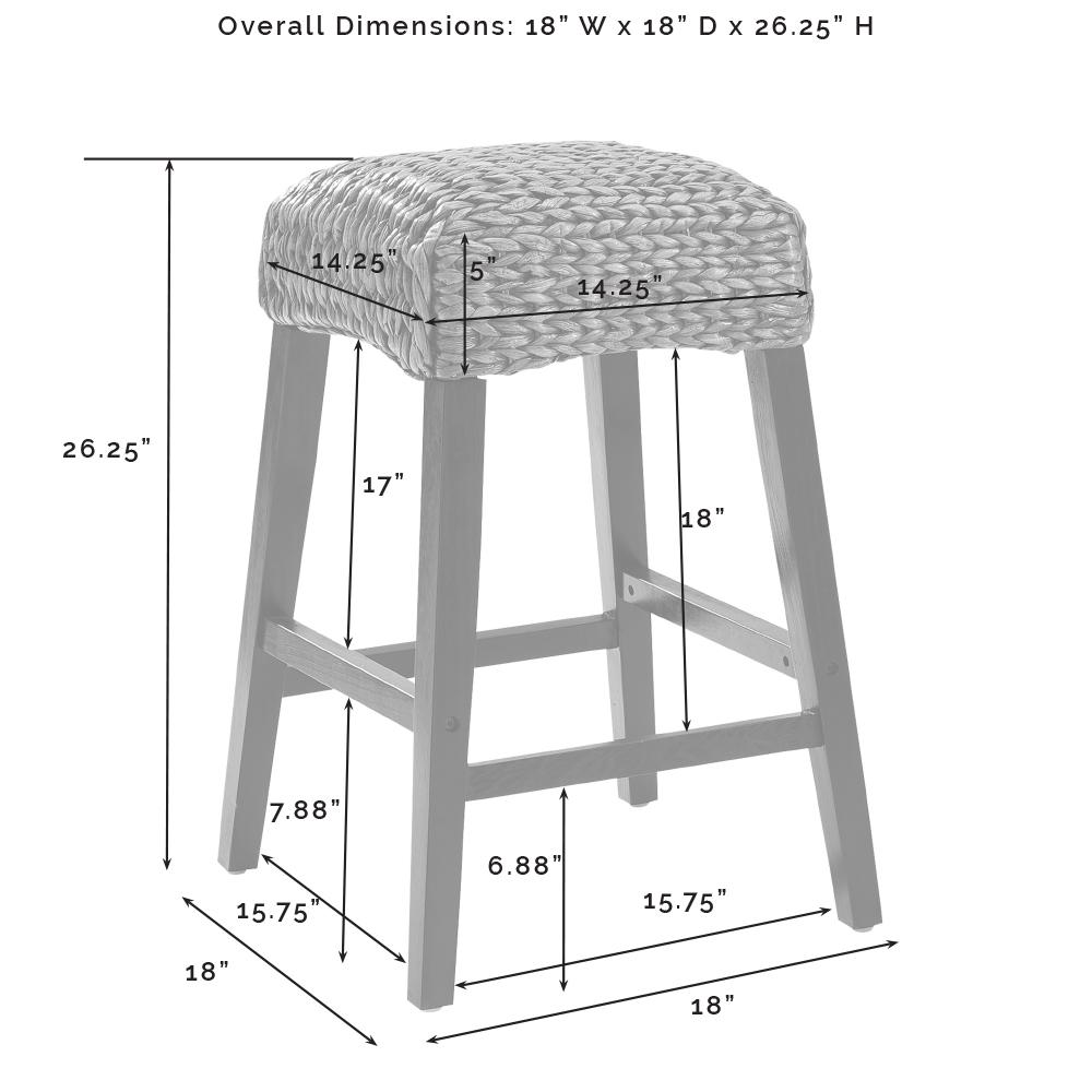 Edgewater 2-Piece Backless Counter Height Bar Stool Set. Picture 9