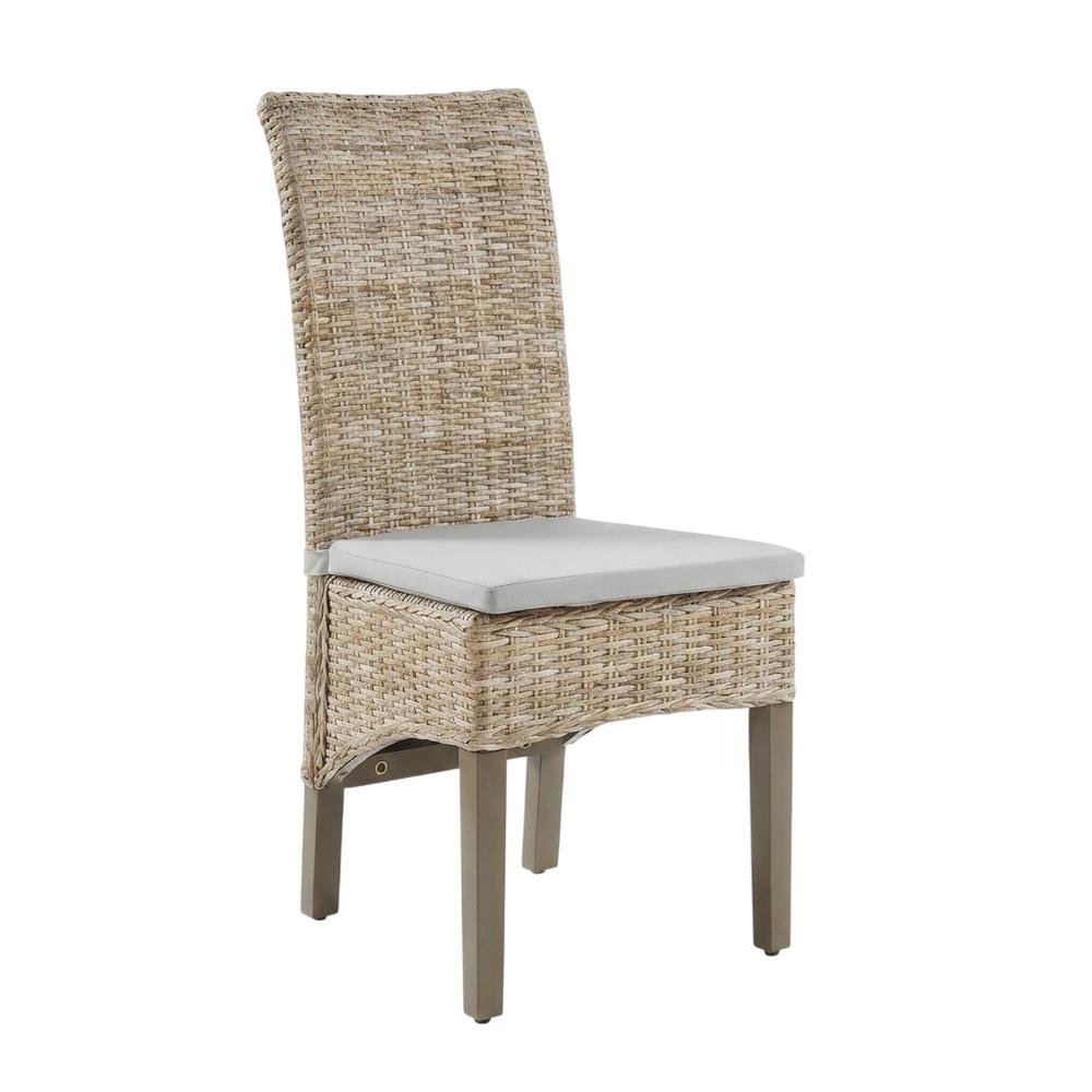 Gray dining chair set with sturdy frame and comfortable seats for dining room. Picture 4