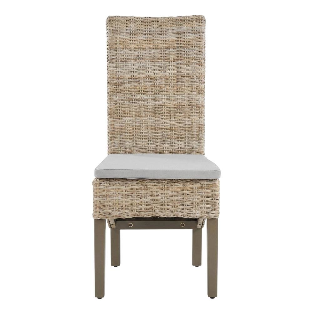 Gray dining chair set with sturdy frame and comfortable seats for dining room. Picture 5