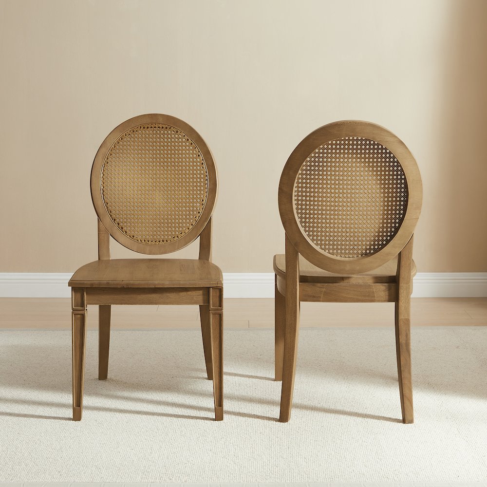 Katia 2-Piece Cane-Back Dining Chair Set - 2 Cane-Back Chairs. Picture 4