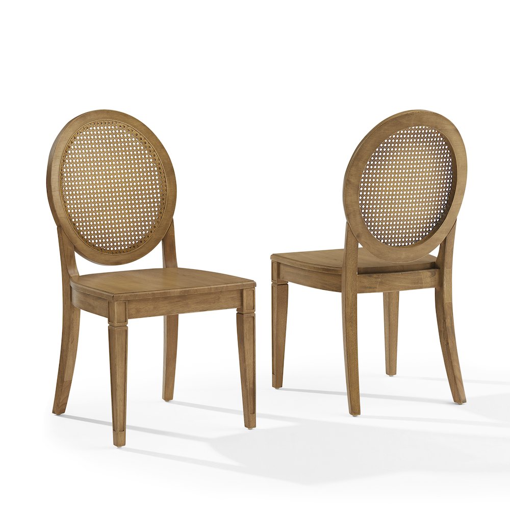 Katia 2-Piece Cane-Back Dining Chair Set - 2 Cane-Back Chairs. Picture 1