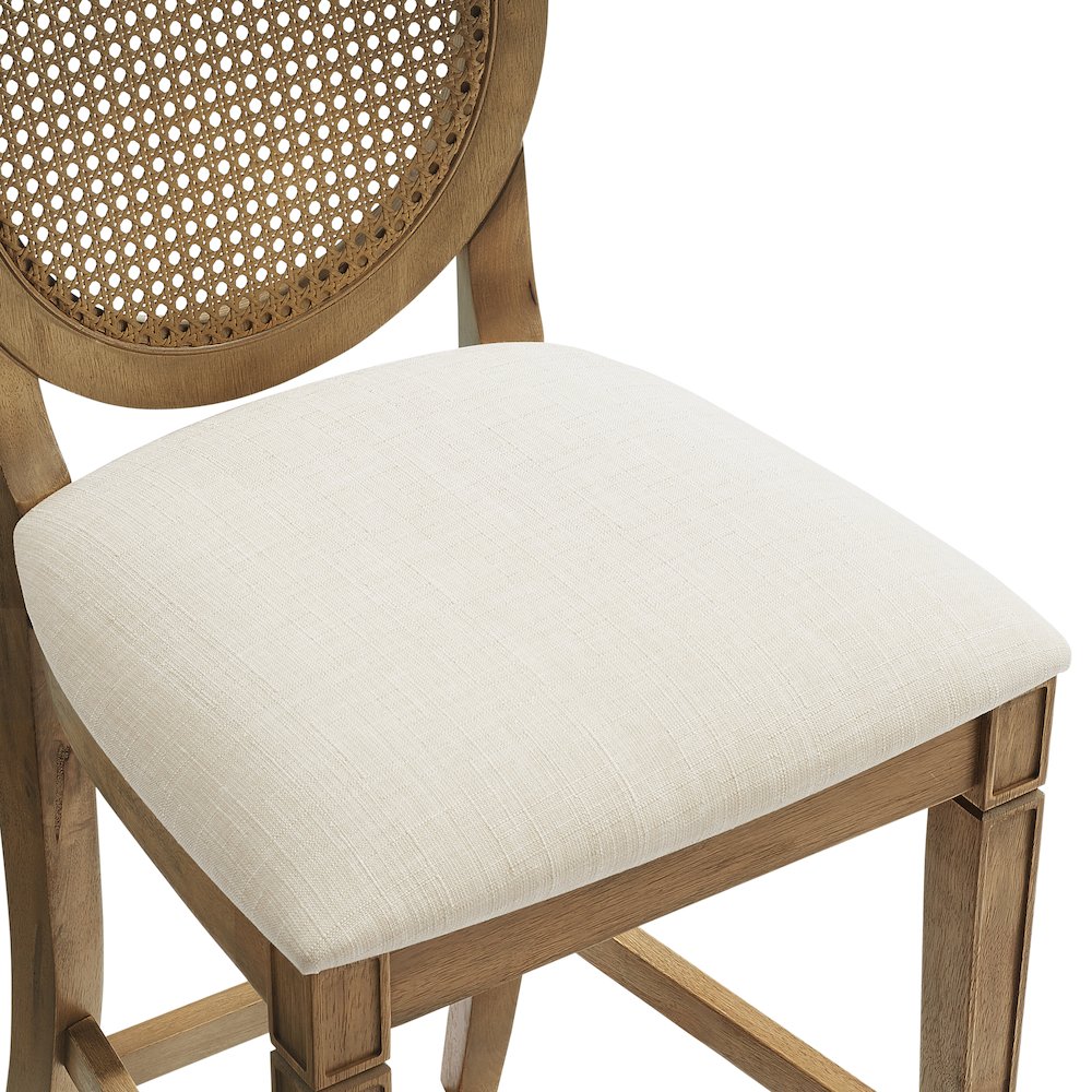 Katia 2-Piece Cane-Back Counter Stool Set - 2 Cane-Back Counter Stools. Picture 8