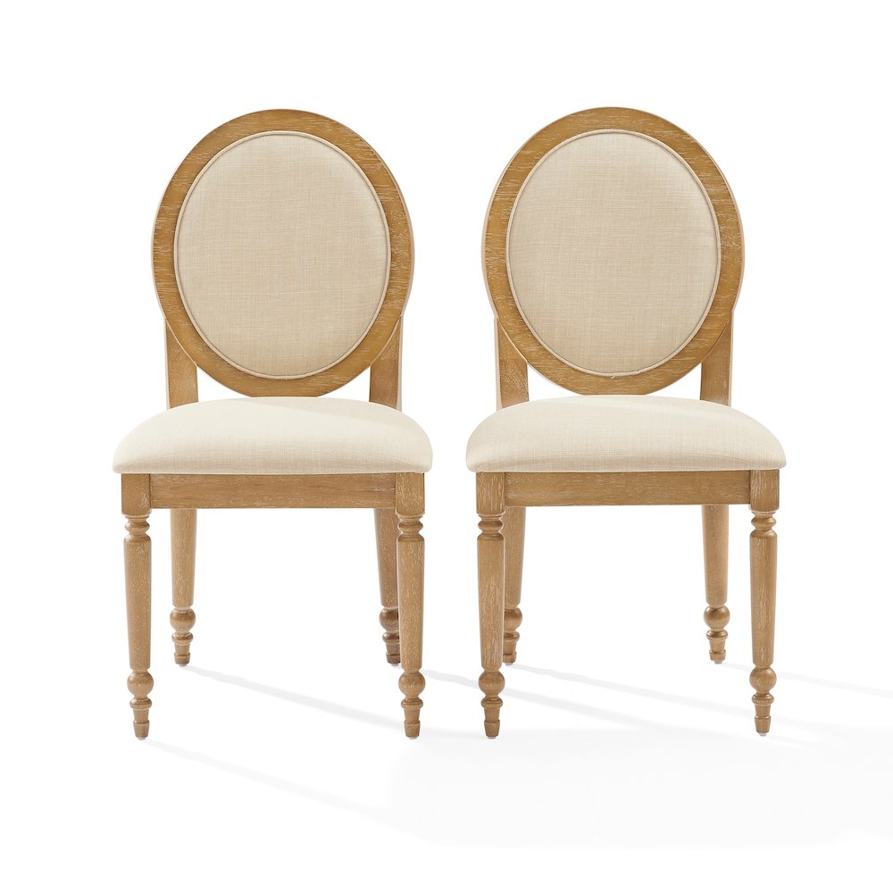 Daphne 2-Piece Dining Chair Set Rustic Brown/Crème - 2 Chairs. Picture 3