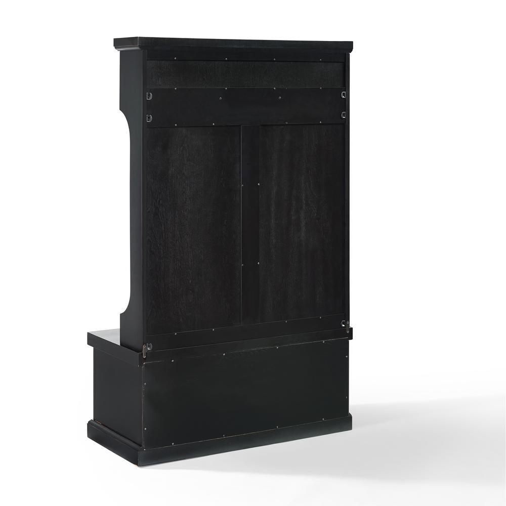 Seaside Hall Tree Distressed Black. Picture 6