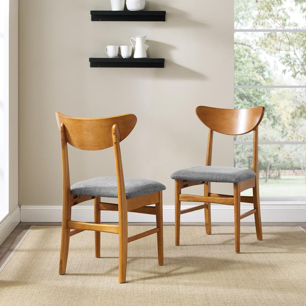 Landon 2-Piece Wood Dining Chairs W/Upholstered Seat. Picture 8