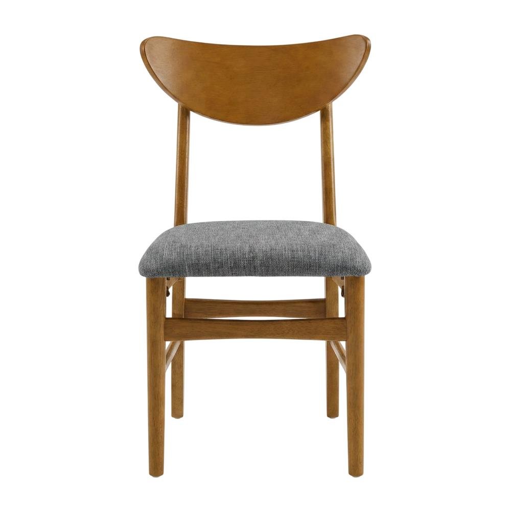 Wood Dining Chairs with Upholstered Seats and Backrest, Stylish Kitchen Seating. Picture 4