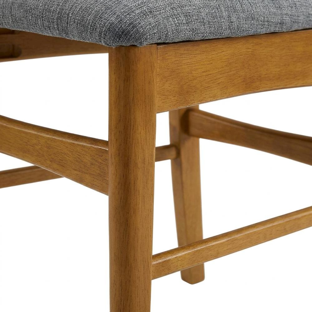 Wood Dining Chairs with Upholstered Seats and Backrest, Stylish Kitchen Seating. Picture 5