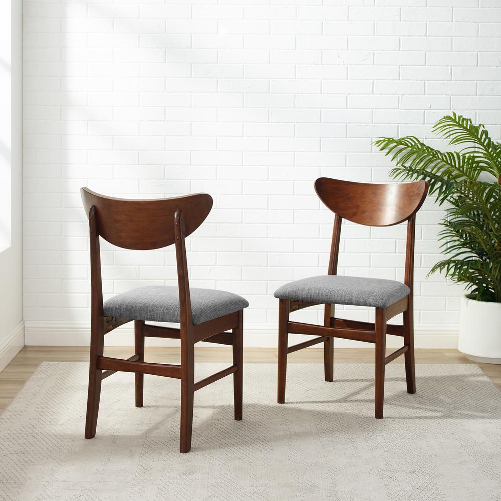 Landon 2-Piece Wood Dining Chairs W/Upholstered Seat - 2 Wood Back Chairs. Picture 2