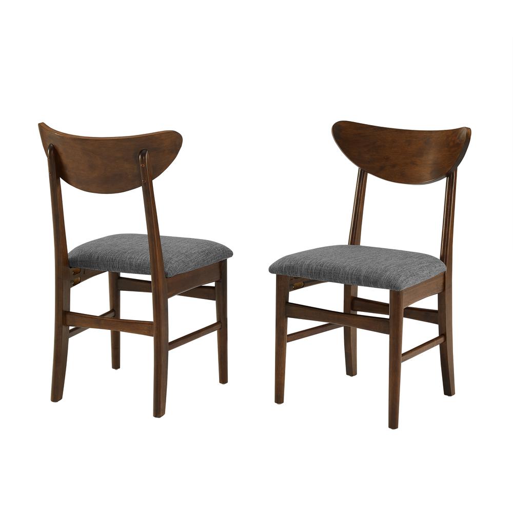 Landon 2-Piece Wood Dining Chairs W/Upholstered Seat - 2 Wood Back Chairs. Picture 1