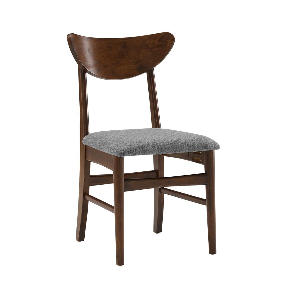 Landon 2-Piece Wood Dining Chairs W/Upholstered Seat - 2 Wood Back Chairs. Picture 4