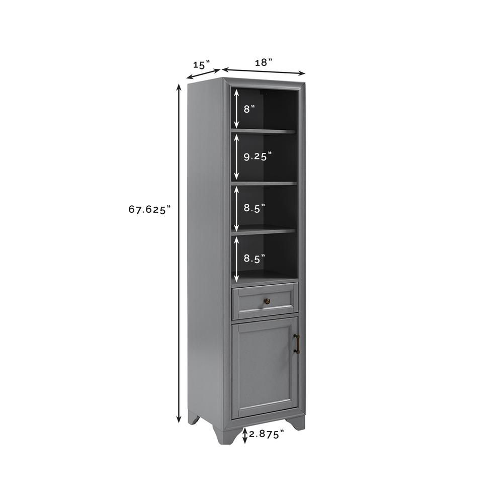 Tara Linen Cabinet Gray. Picture 8