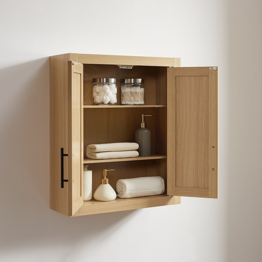 Savannah Wall Storage Cabinet Natural. Picture 7