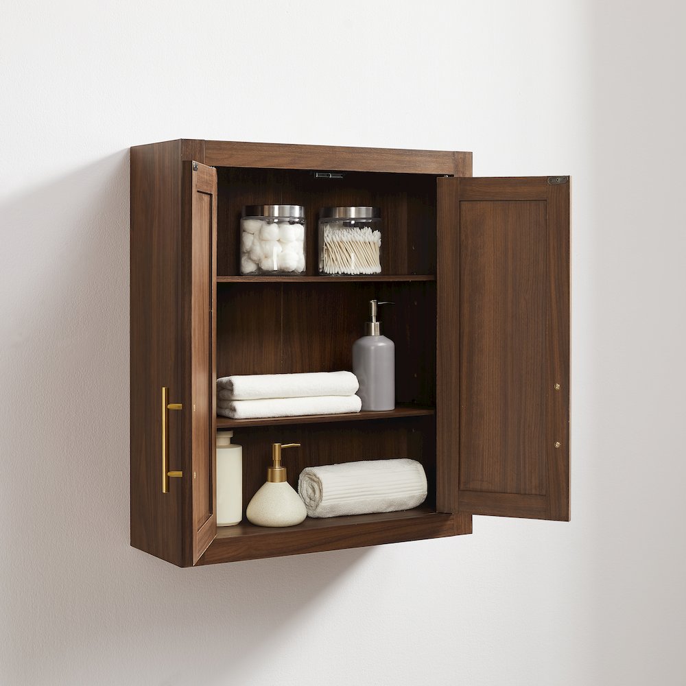 Savannah Wall Storage Cabinet Walnut. Picture 7