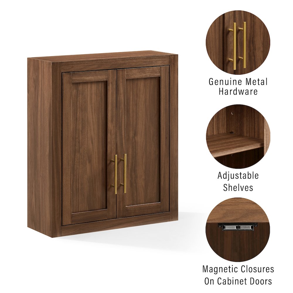 Savannah Wall Storage Cabinet Walnut. Picture 9
