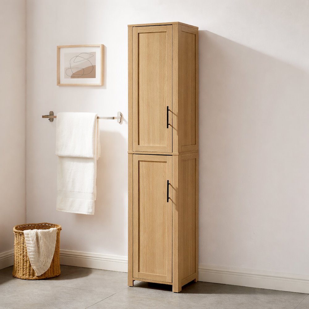 Savannah Linen Storage Cabinet Natural. Picture 5