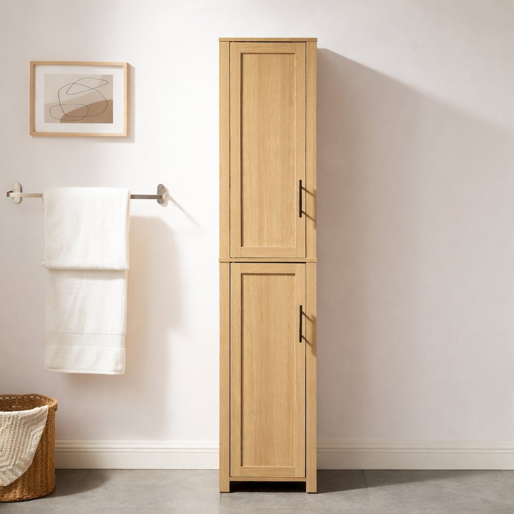 Savannah Linen Storage Cabinet Natural. Picture 6