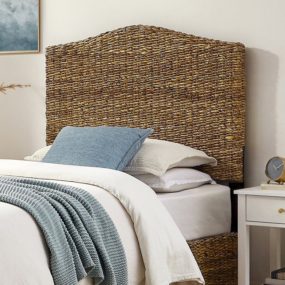 Serena Rattan Twin Headboard Banana Leaf. Picture 3